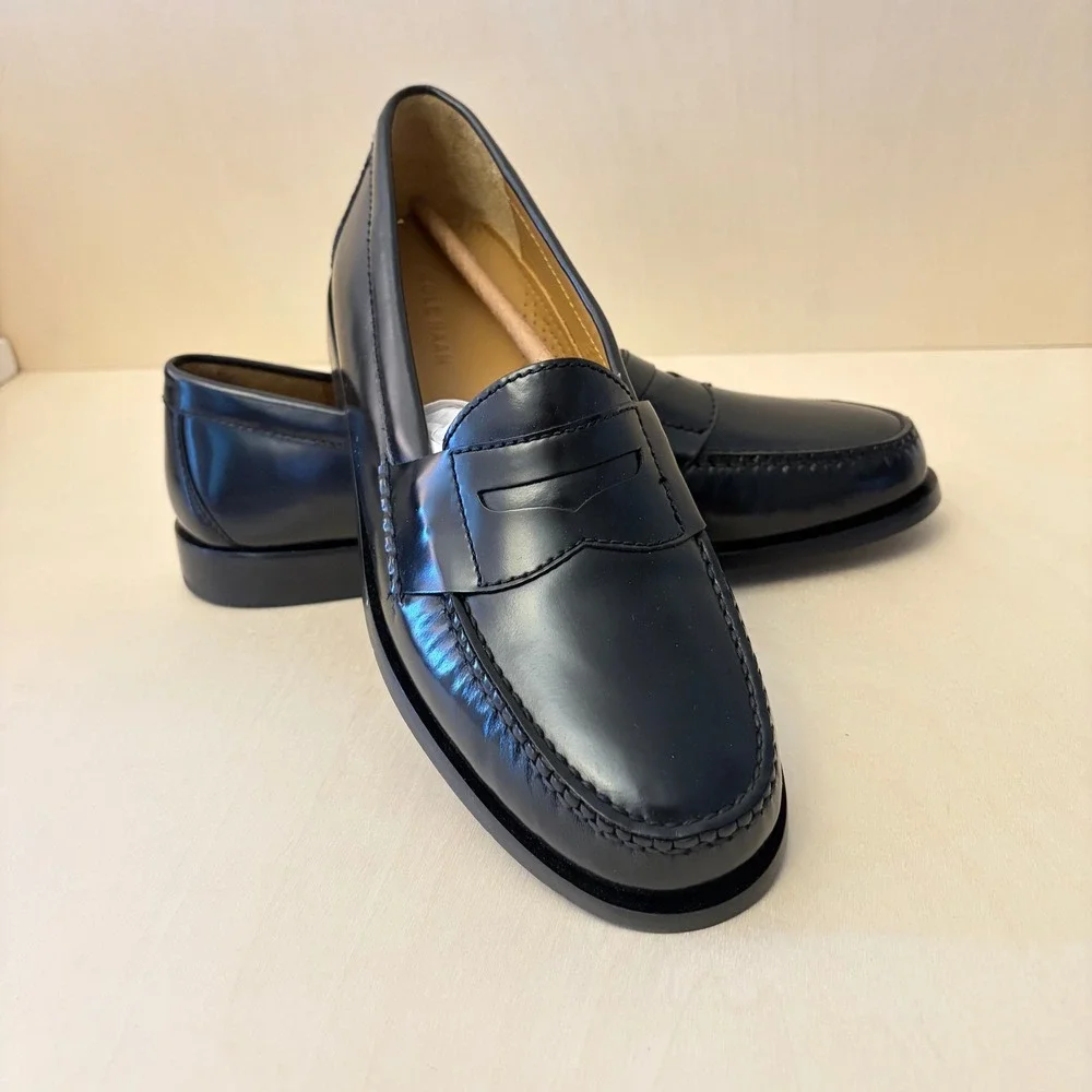 Cole Haan Pinch Prep Penny Loafers Mens 11 Black Slip On Dress Shoes New